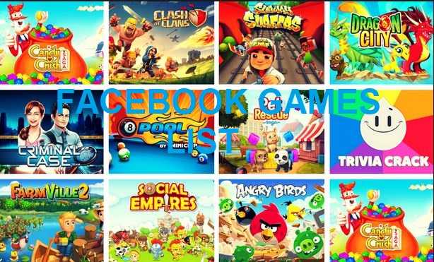 Facebook Games List