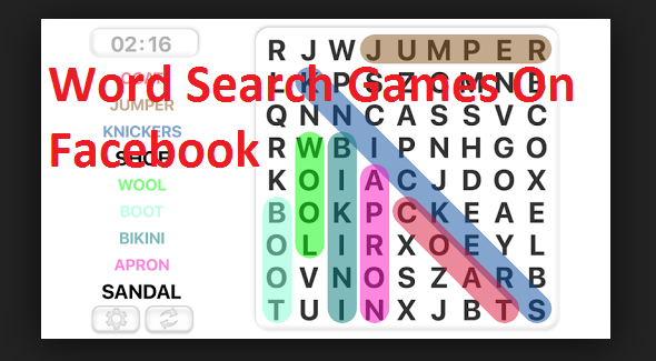 Word Search Games on Facebook
