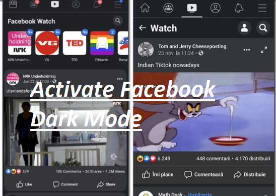 facebook dark mode