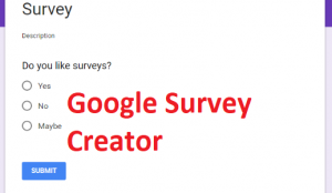 google docs survey collect information