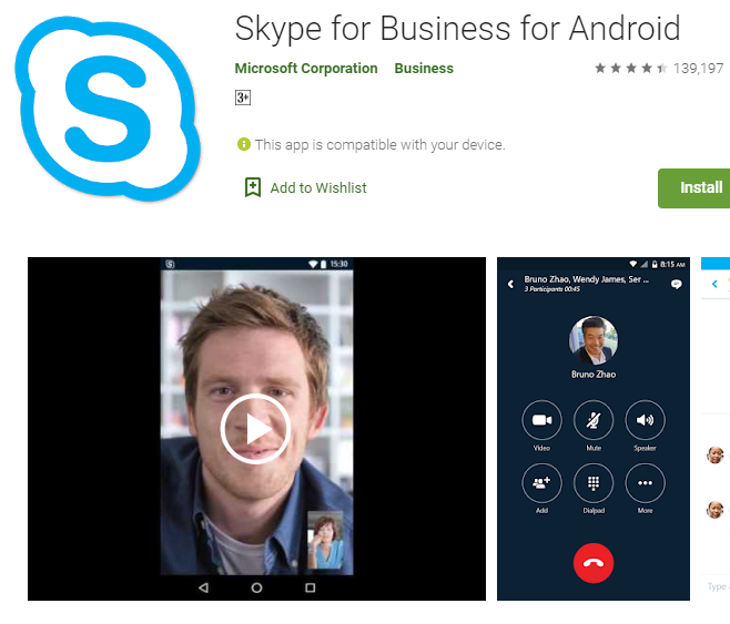 skype for business download android