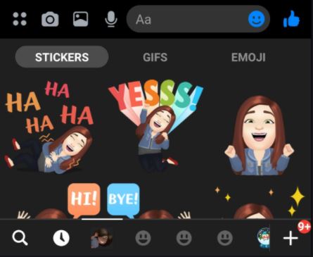 Facebook Avatar Stickers Of Different Types 