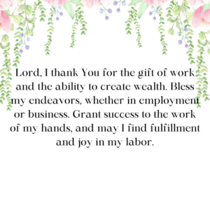 Prayer for Employment and Business Success