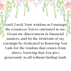 Prayer for Financial Wisdom and Abundance